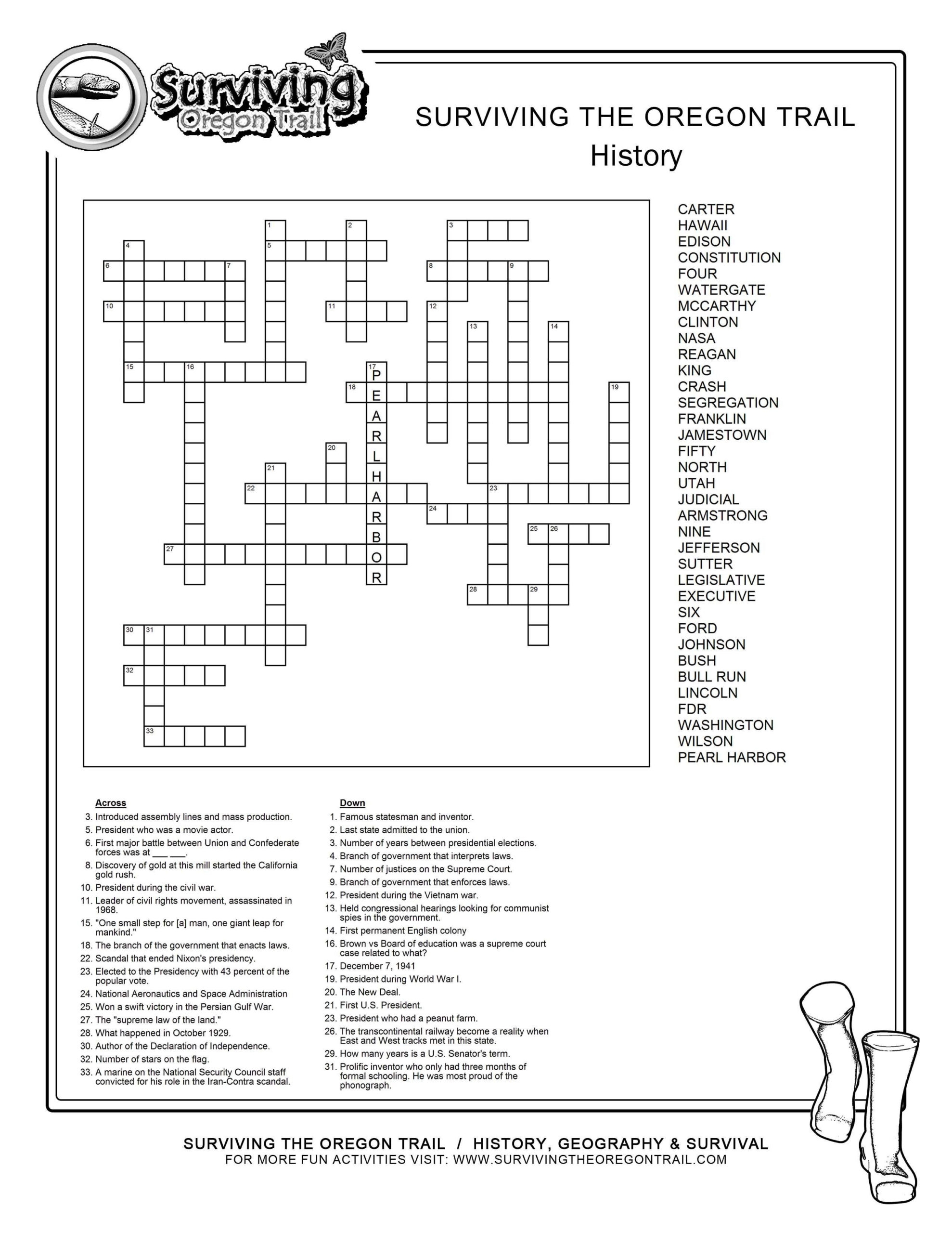 Mirroreyes Printable Crossword Puzzle