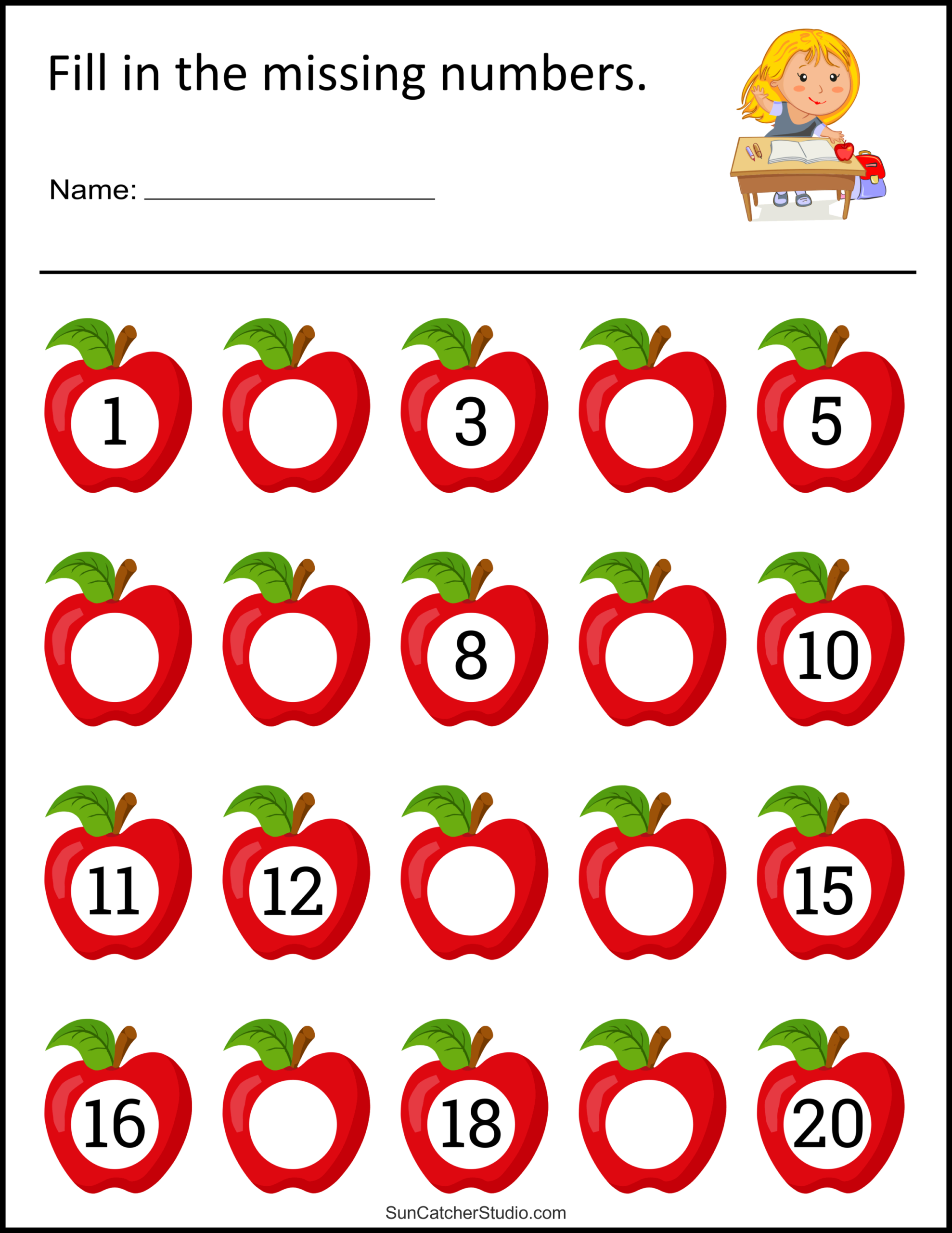 Numbers Printable Worksheets
