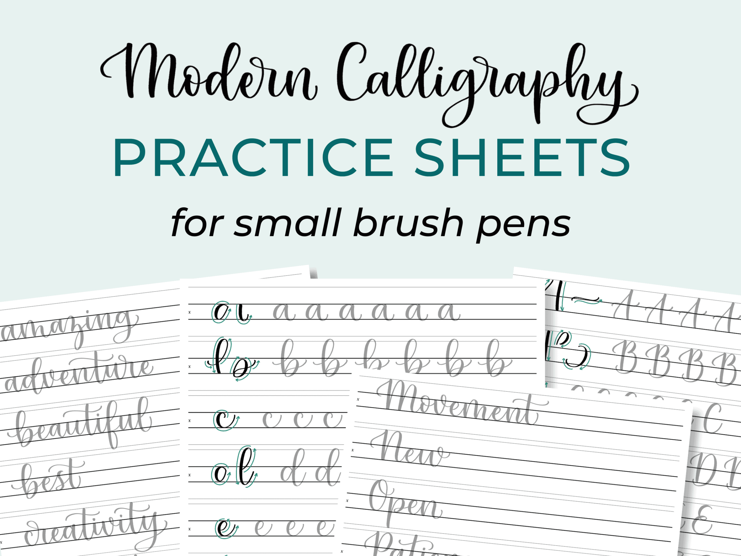 Calligraphy Printable Practice Sheets