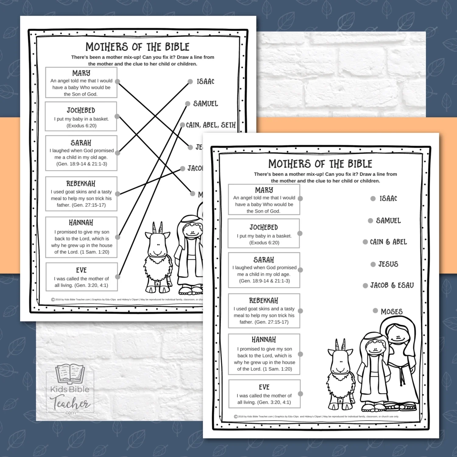 Bible Worksheets For Kids Printable