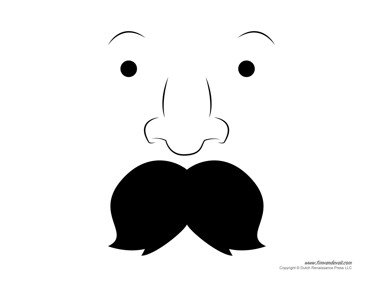 Mustache Template Printable Tim s Printables