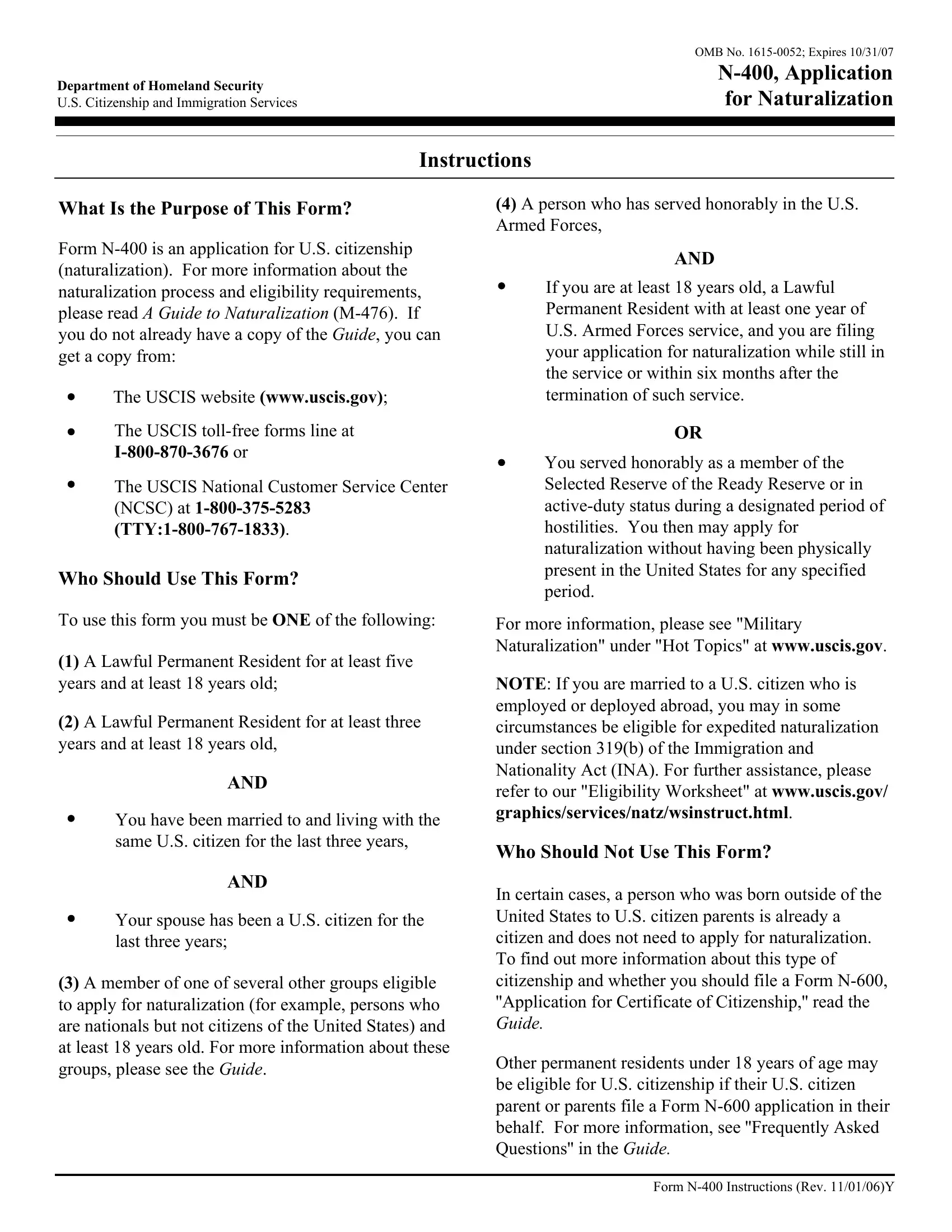 N-400 Form Instructions Pdf
