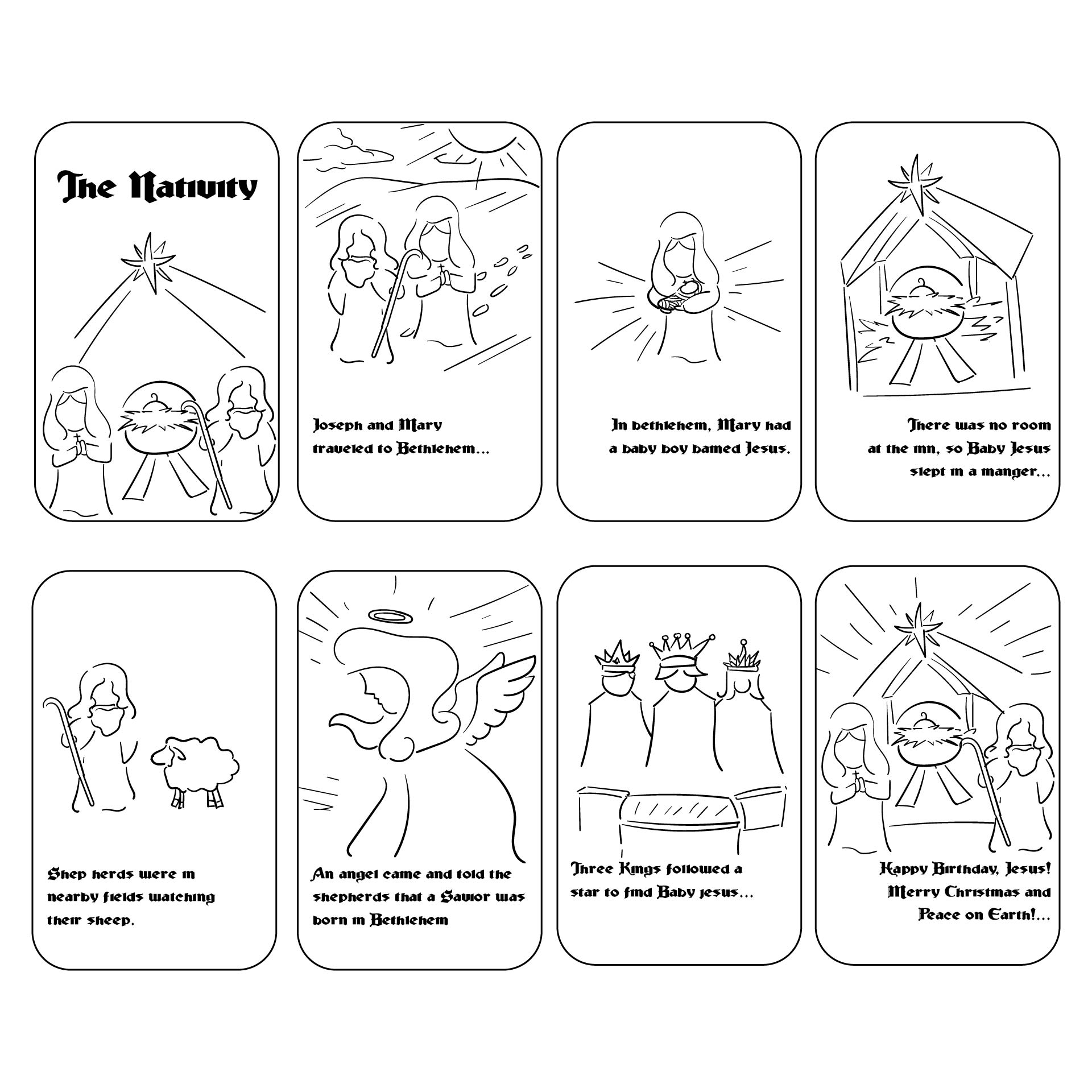 Free Printable Story Of Jesus Birth