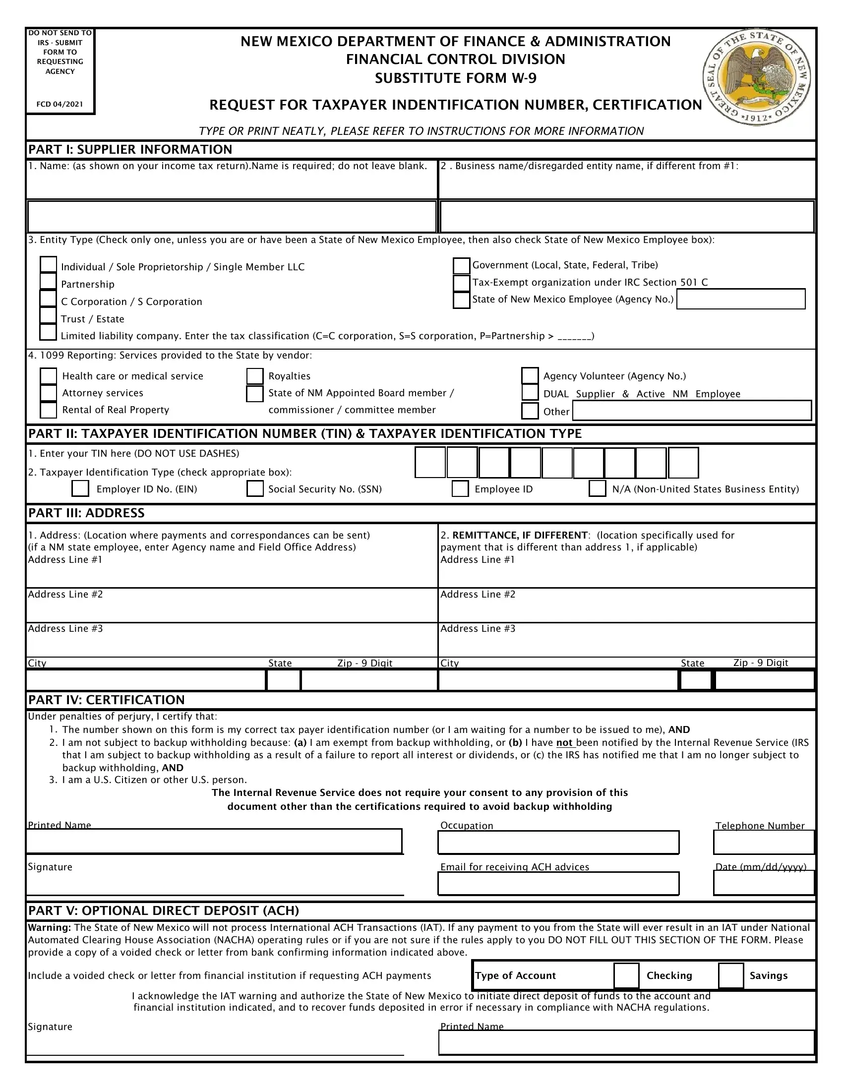 W9 Form Medical Billing