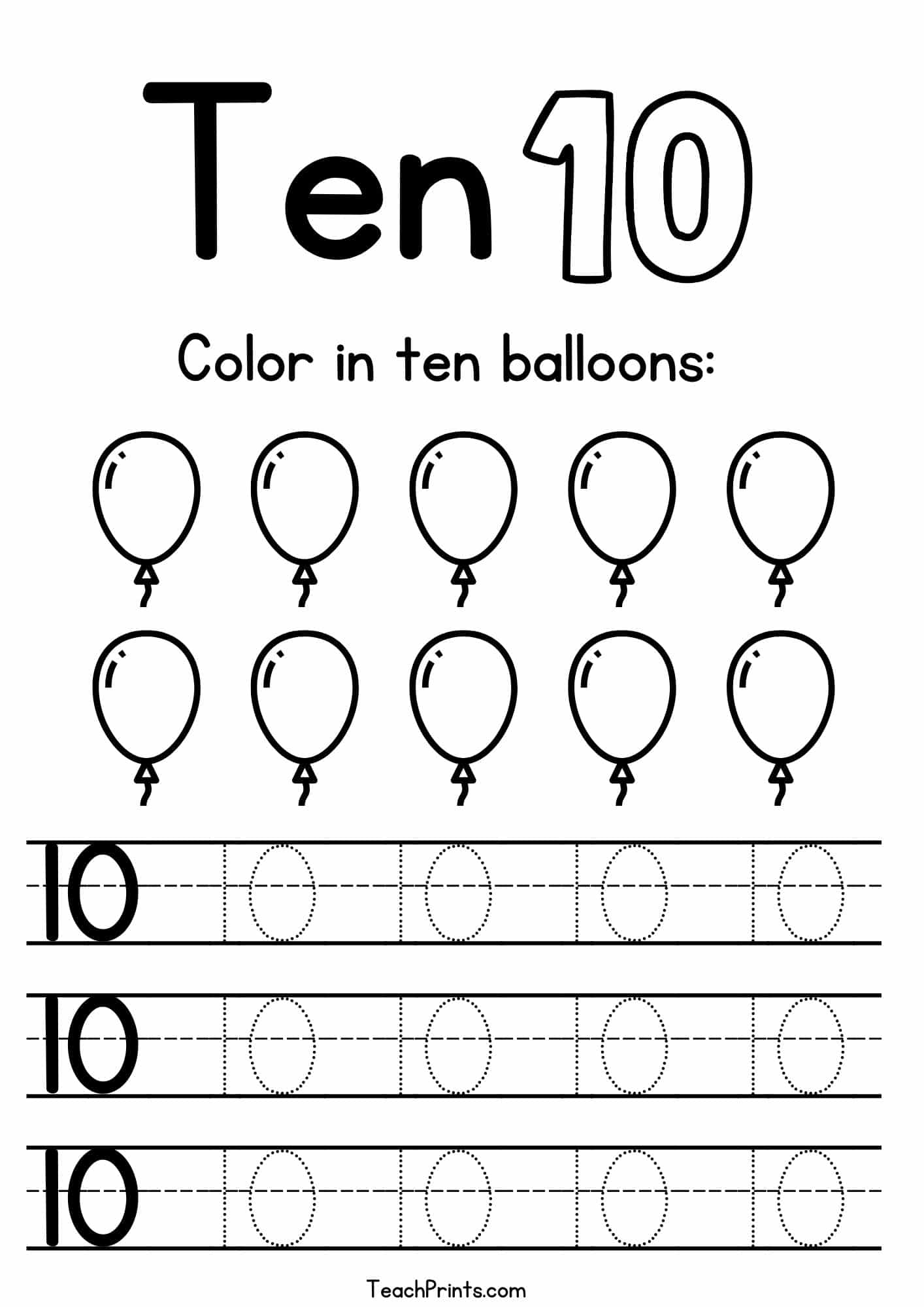 Free Printable Number Tracing Worksheets For Preschoolers