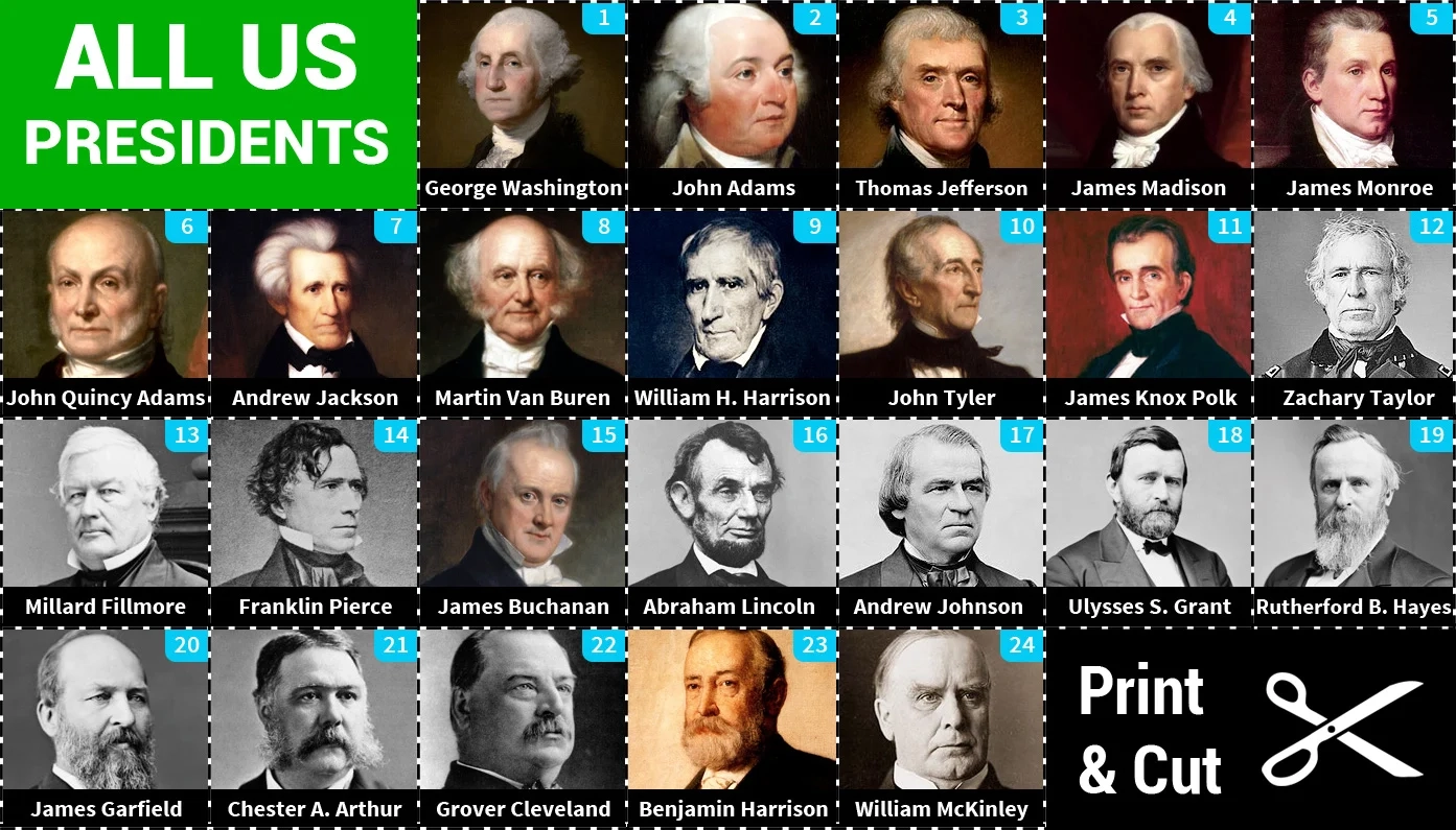 Printable Presidents Of The United States