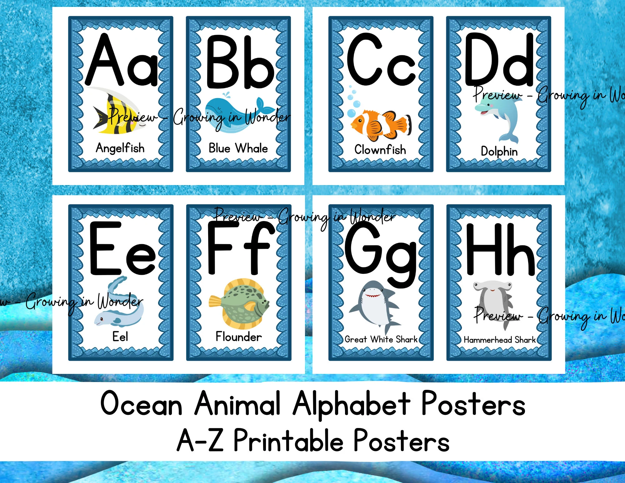 Under The Sea Alphabet Printables