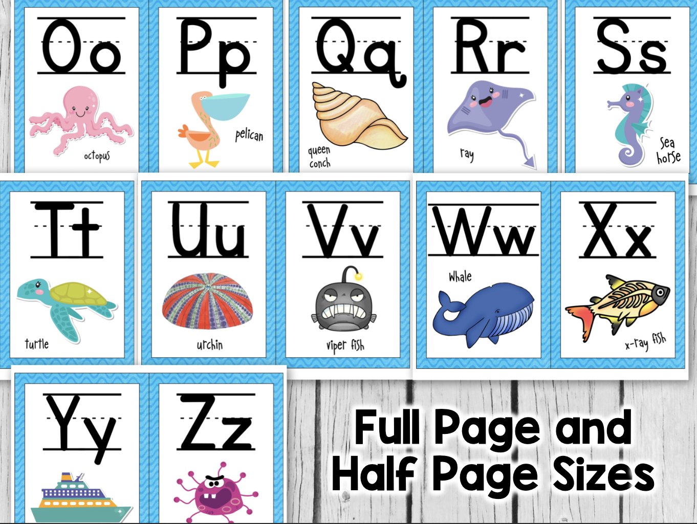Ocean Under The Sea Alphabet Posters Made By Teachers