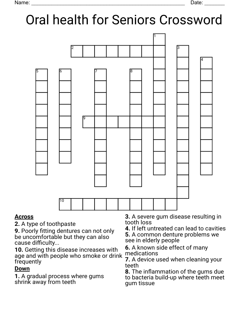 Free Printable Crosswords For Elderly