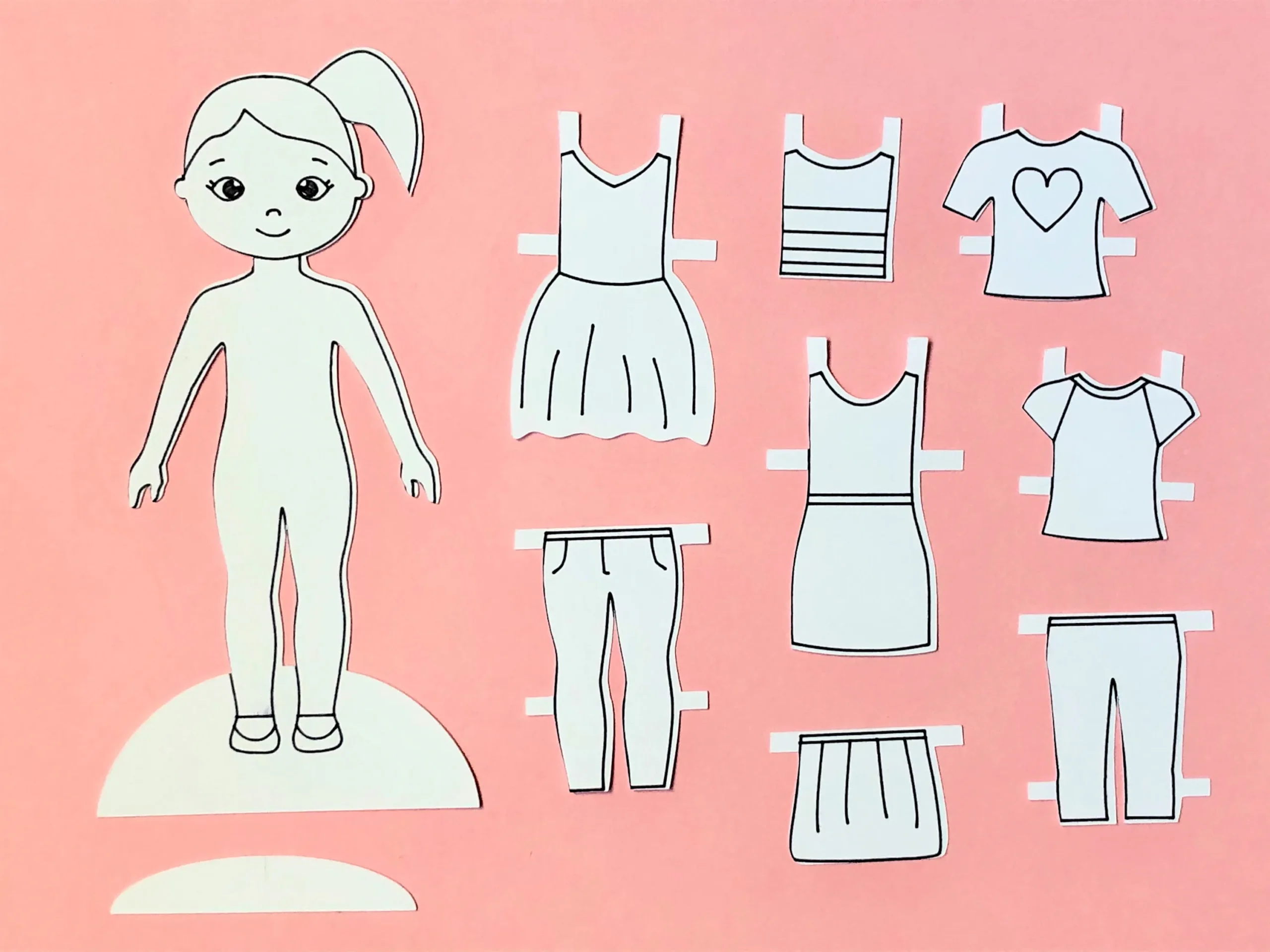 Paper Doll Cut File And Printable Meet Hannah A Downloadable 