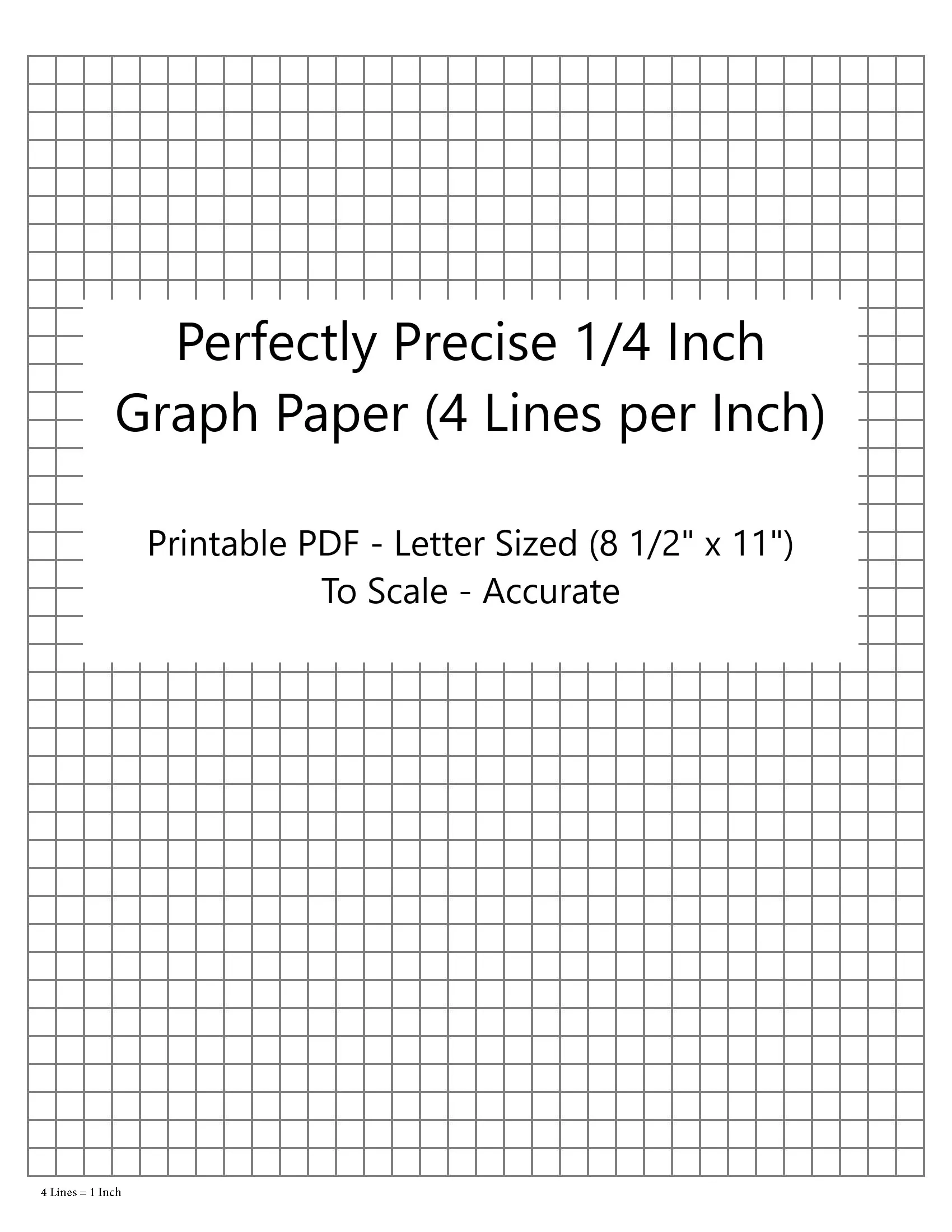 Printable Graph Paper 1 4 Inch