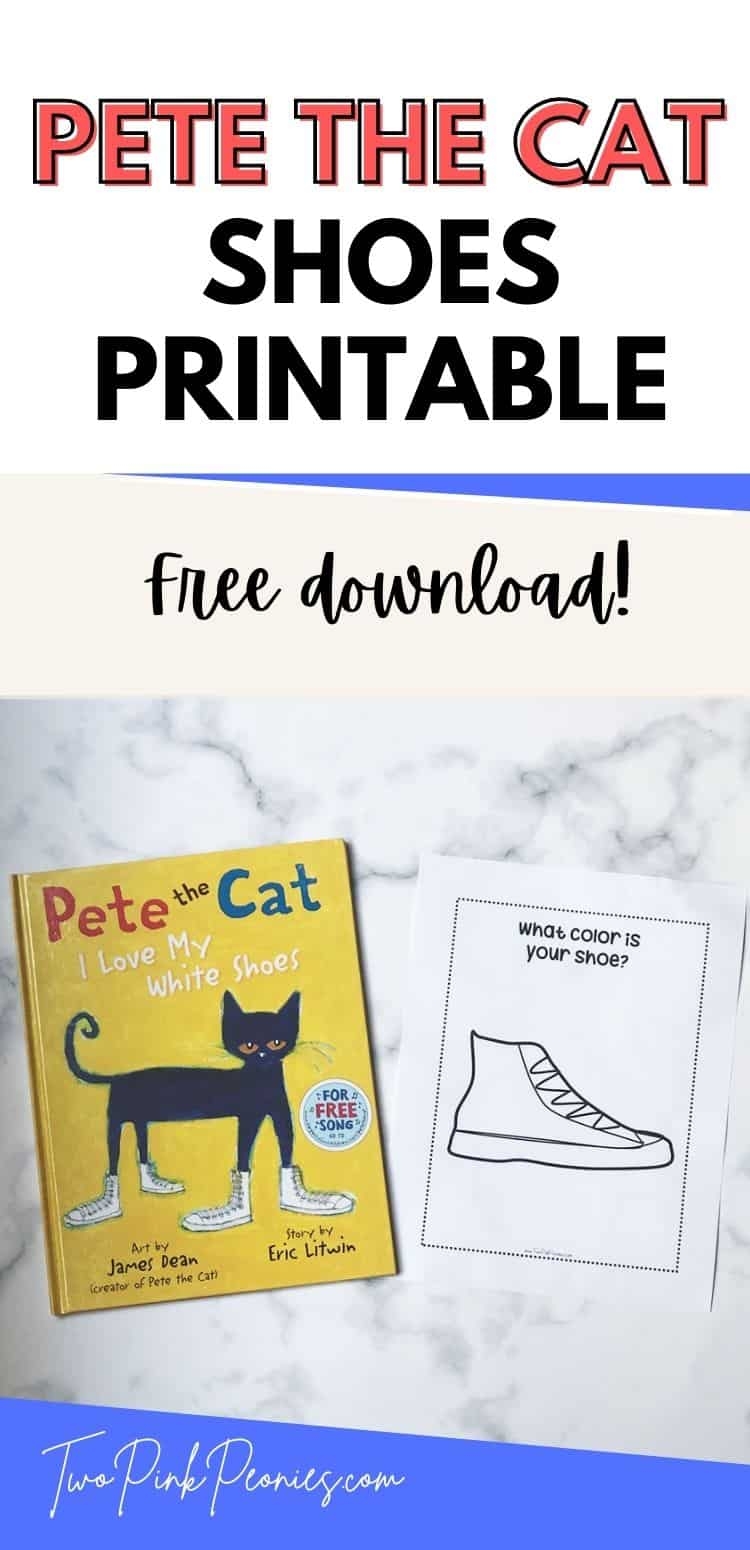 Pete The Cat Shoes Printable Pete The Cat Inspired Instant Download