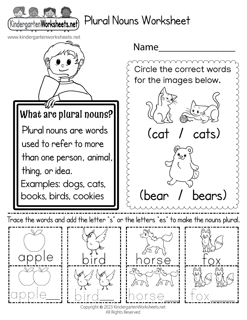 Plural Nouns Worksheet Free Printable Digital amp PDF