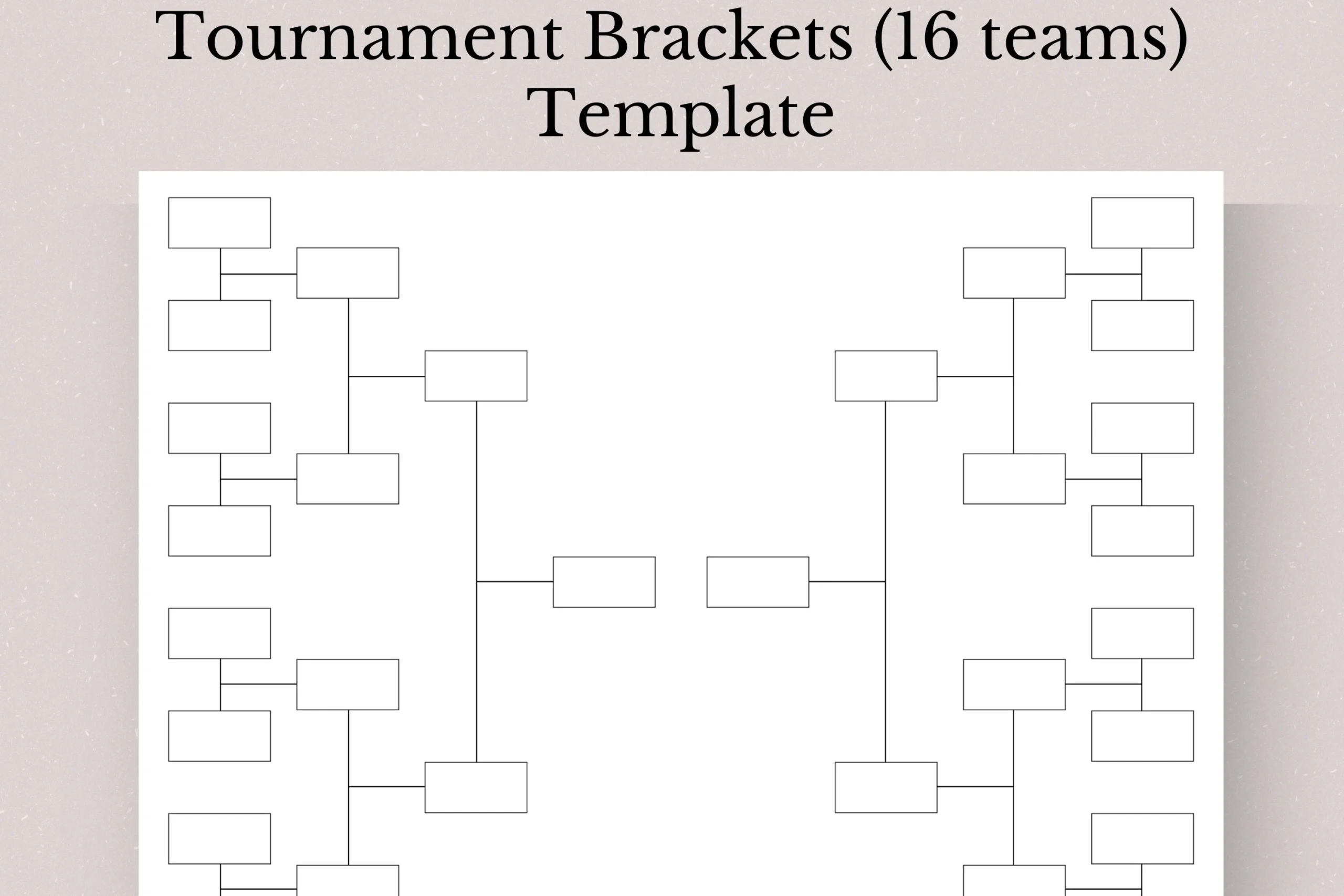 Printable Tournament Bracket Template