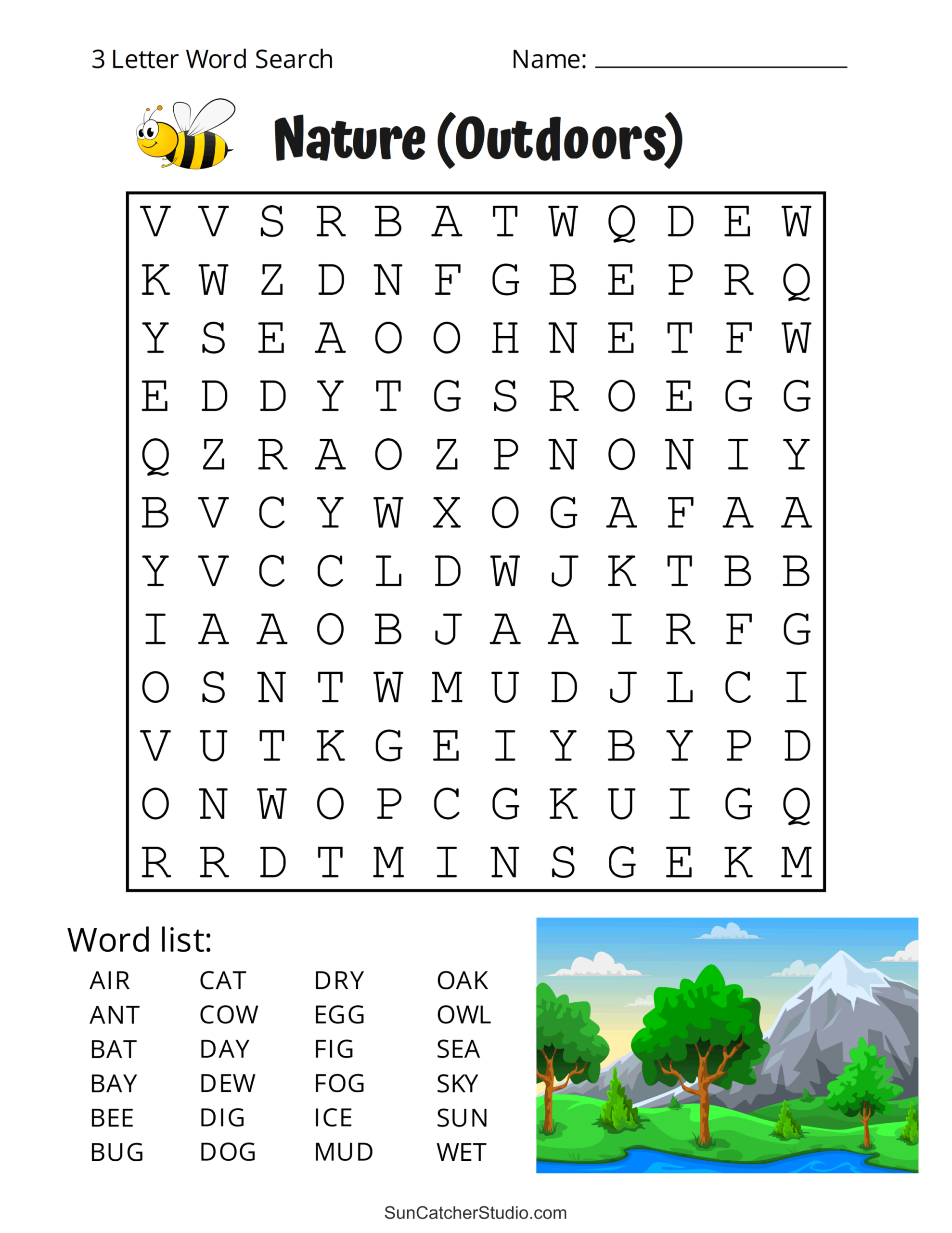 3 4 Letter Crossword Puzzles Printable
