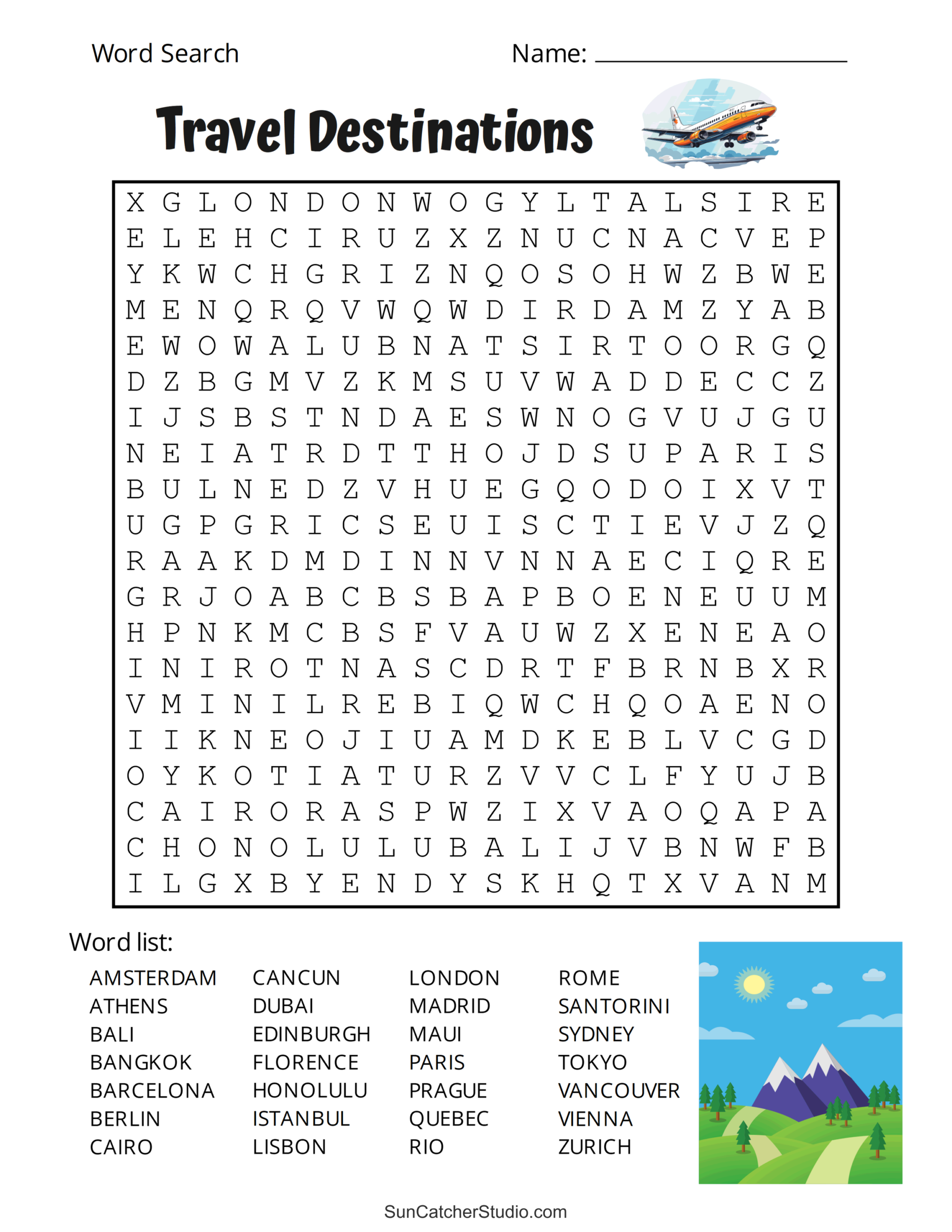 Jumbo Word Search Printable Puzzles
