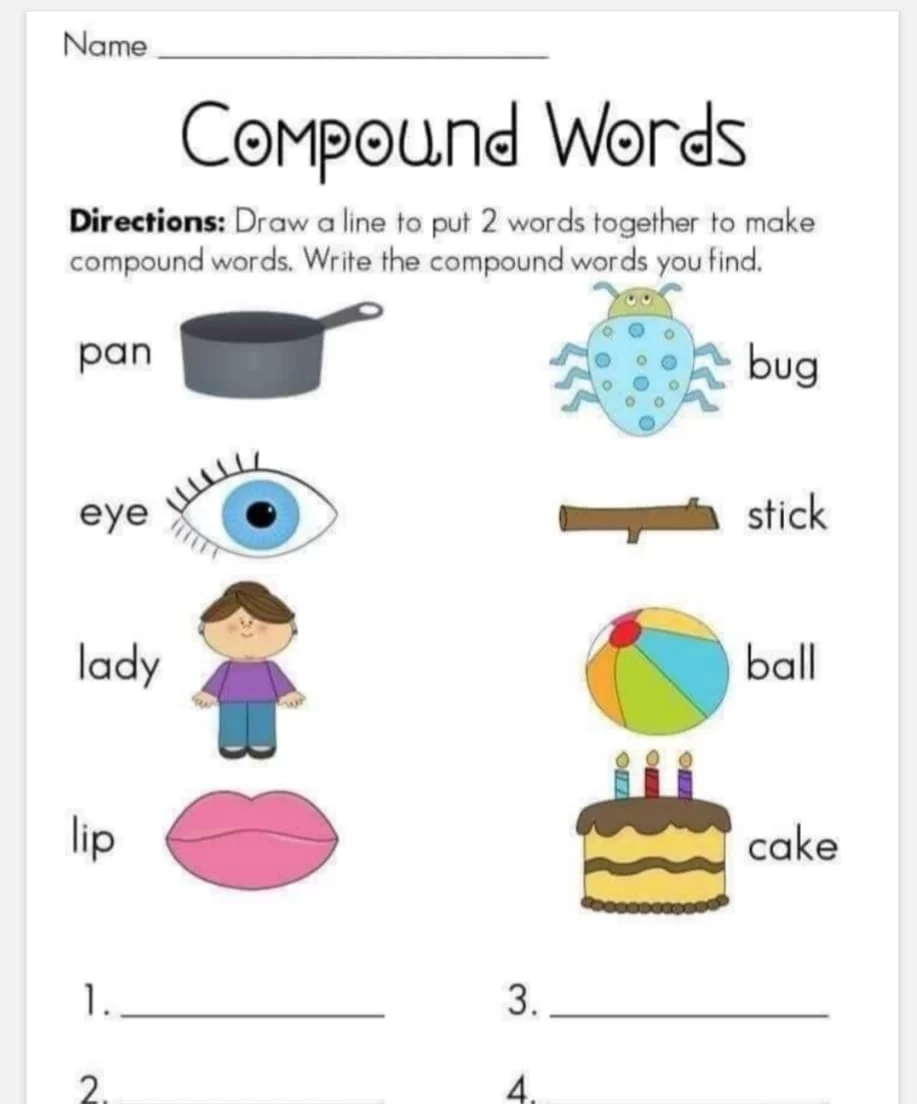 Printable Compound Words Pdf Activity School For Kids