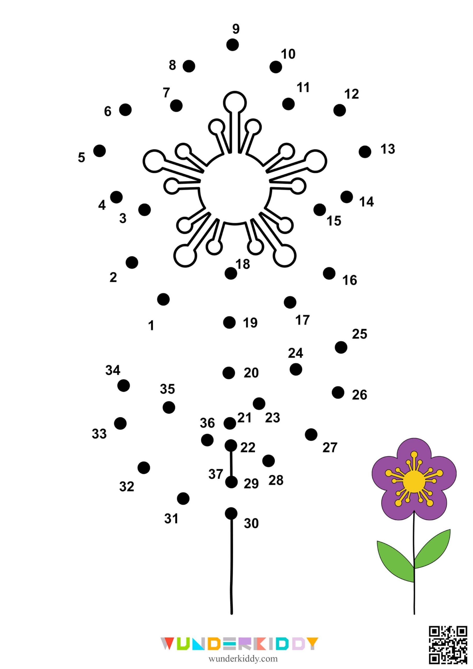 Printable Connect The Dots Math Worksheet For Kindergarten