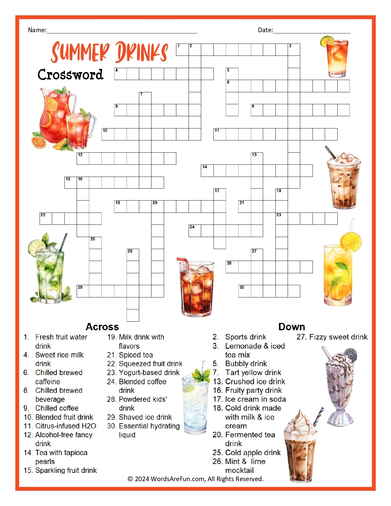 Adult Crossword Puzzles Free Printable