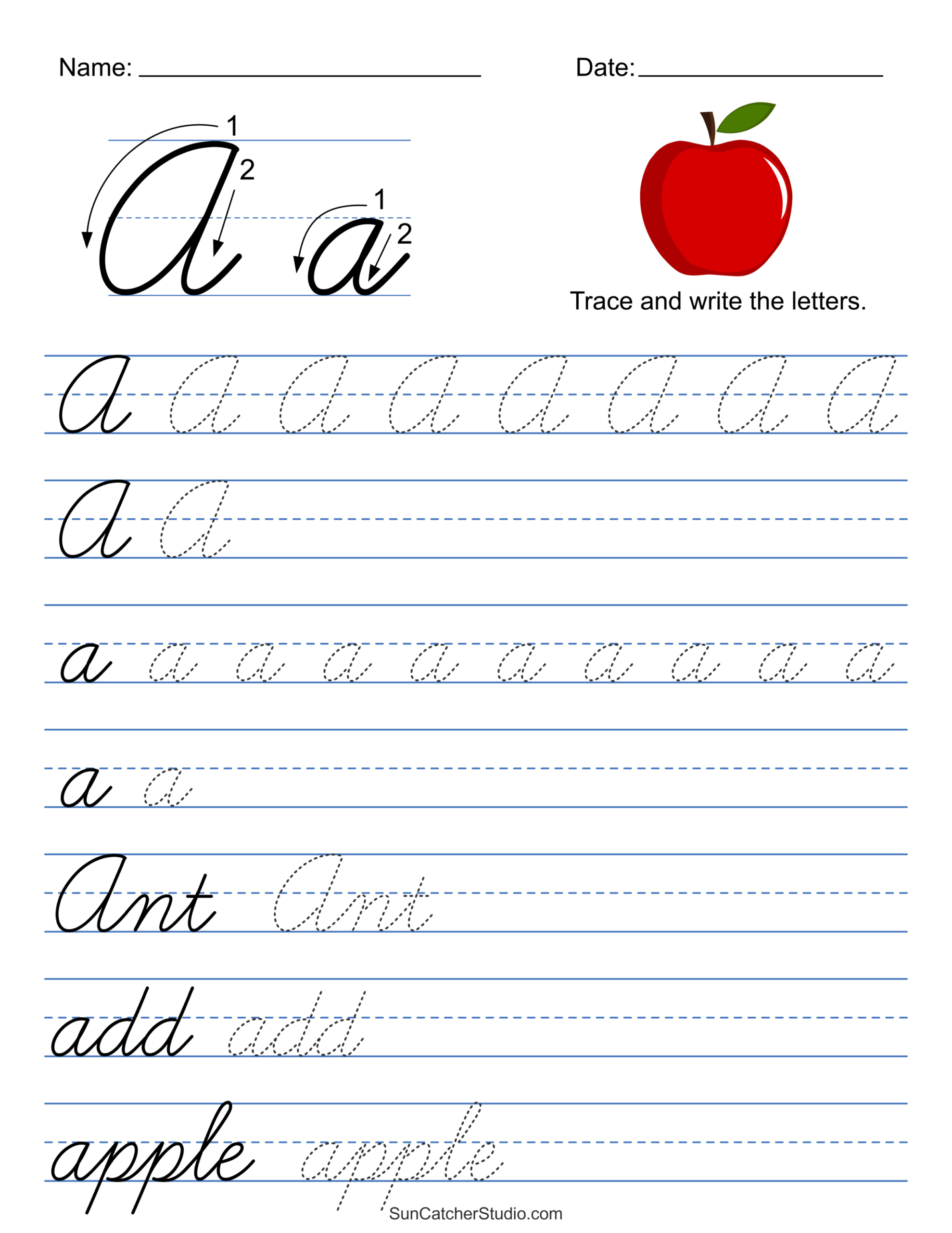 Printable Cursive Worksheets Free