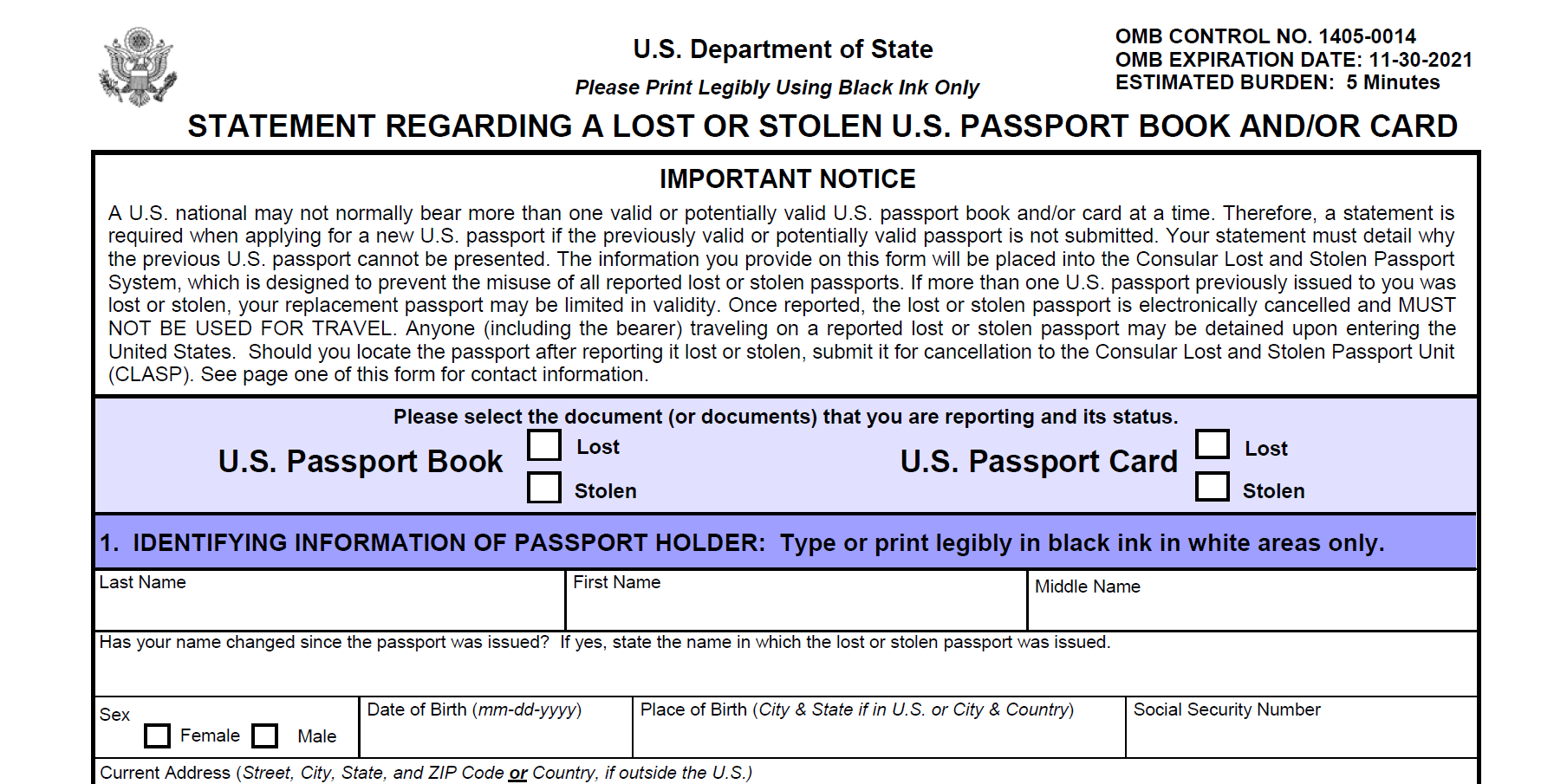 Form Ds 64 Printable