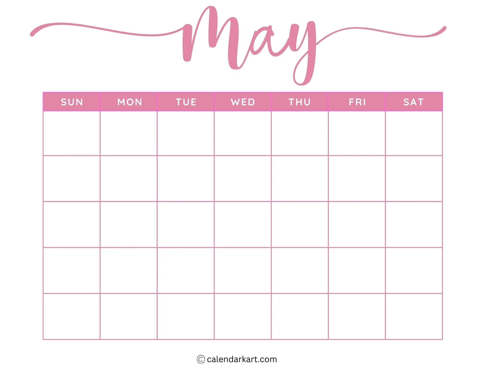 Printable Monthly Weekly And Yearly Blank Calendar Templates
