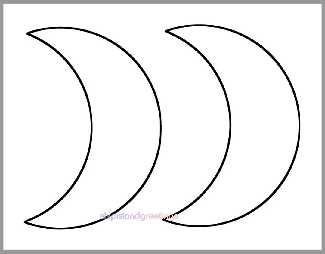Crescent Moon Template Printable