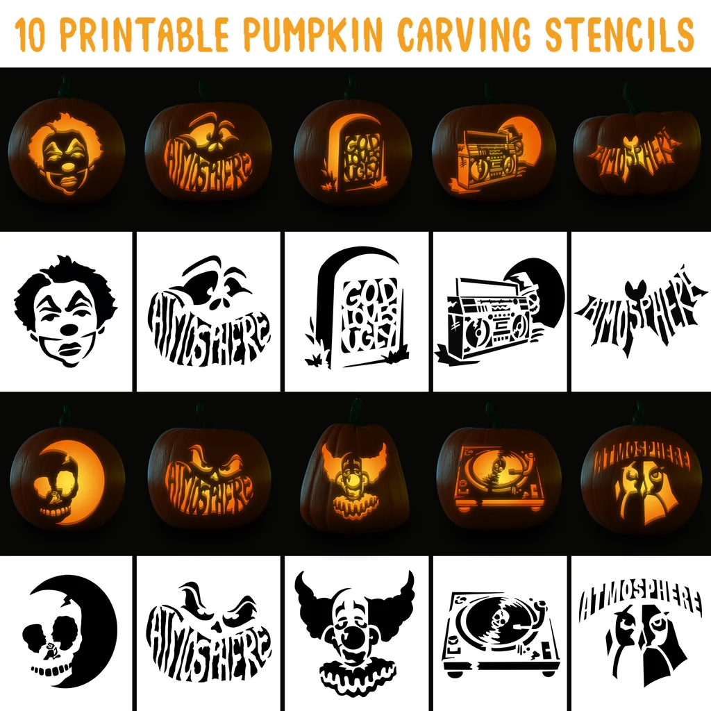 Printable Pumpkin Carving Templates