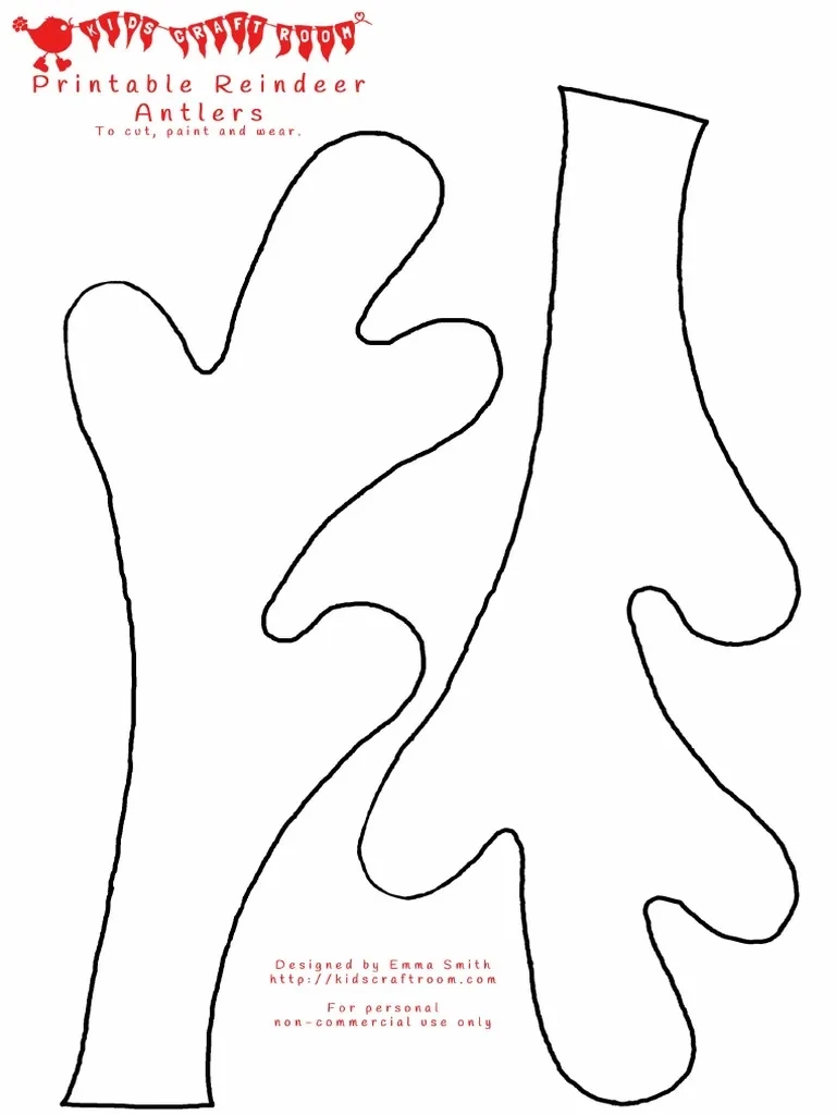 Antler Template Printable