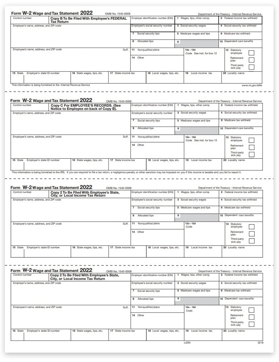 W-2 Printable Form 2024
