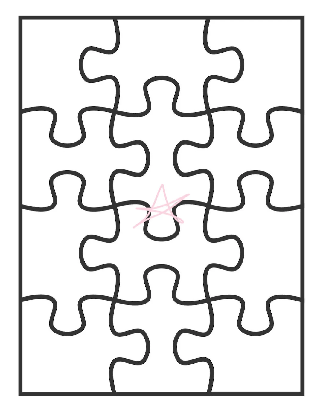 Puzzle Template Etsy Canada