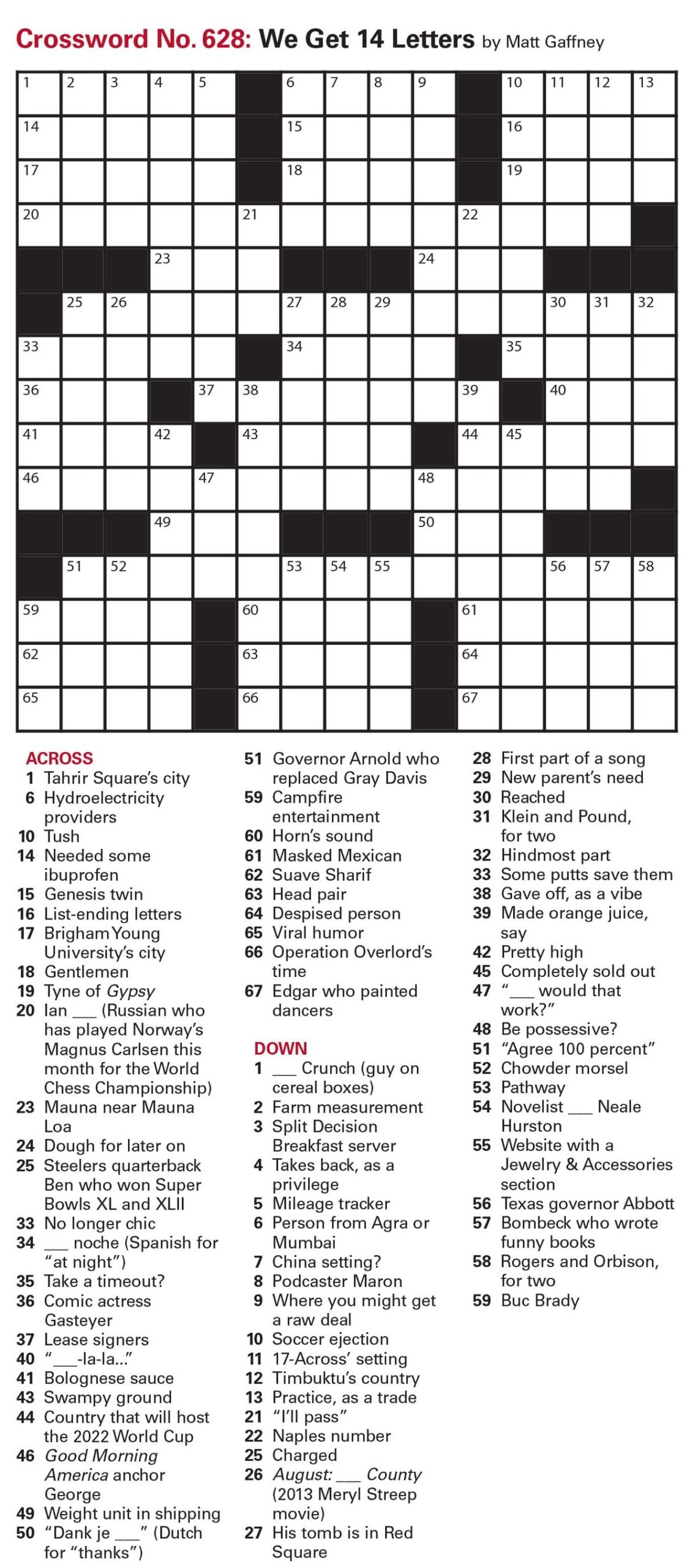 Puzzles Printable Crossword And Sudoku Issue December 17 2021 