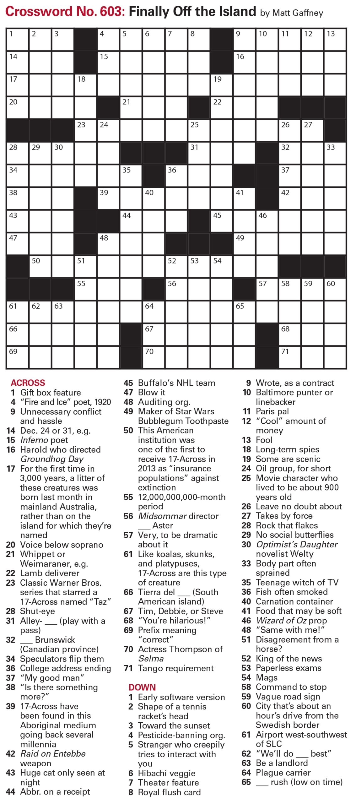 Puzzles Printable Crossword And Sudoku Issue June 11 2021 