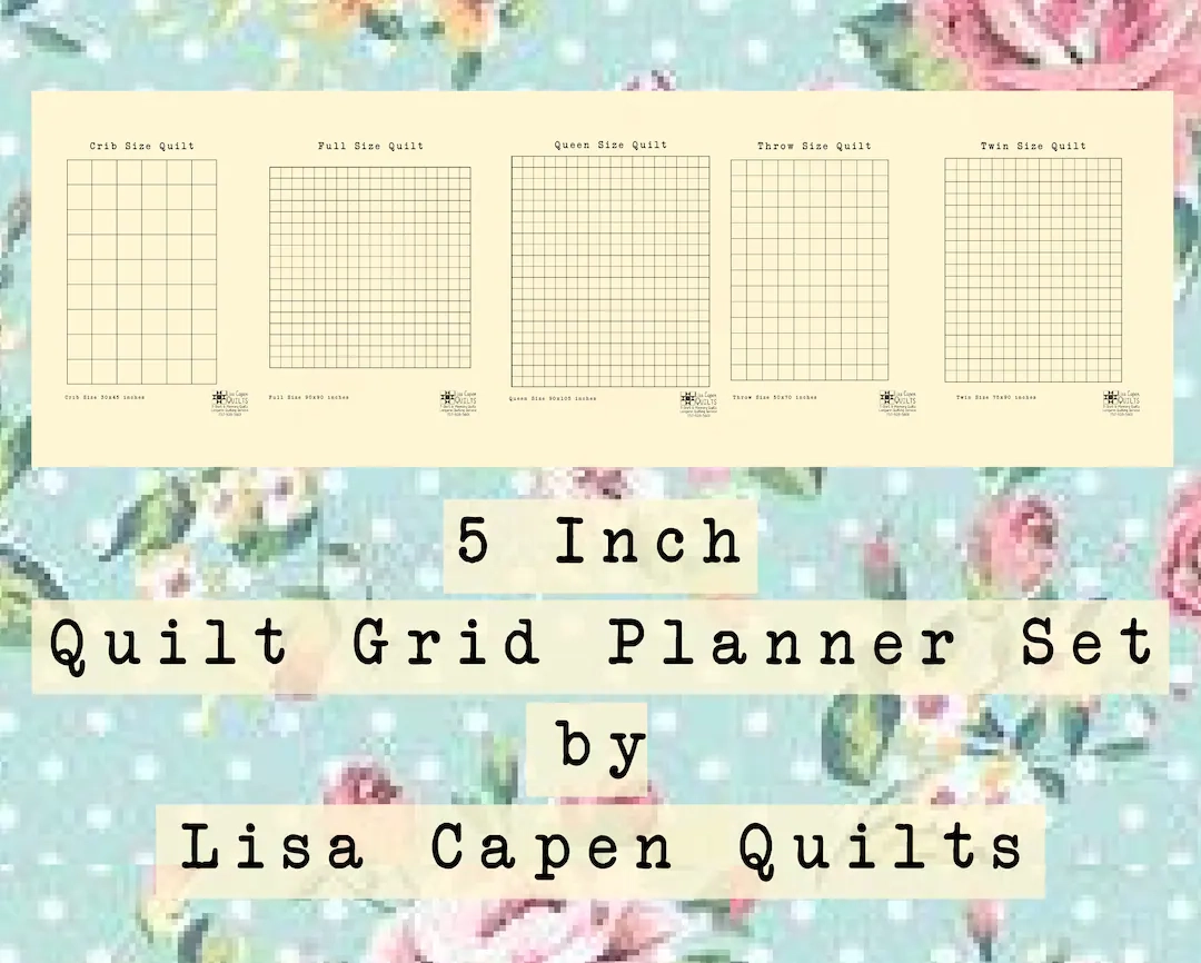 Quilters Graph Paper Instant Printable Download 5 Inch Grid And 
