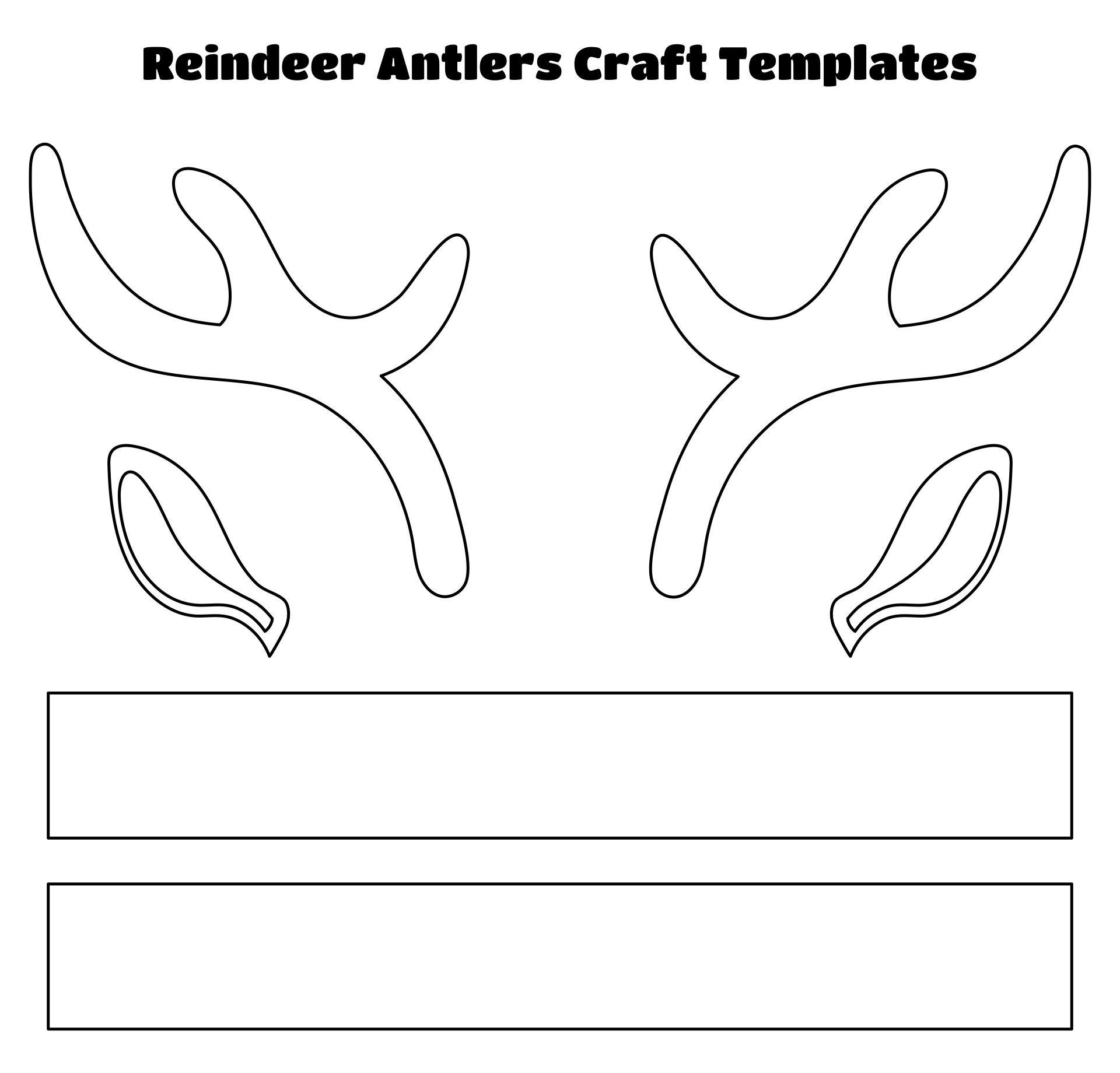 Reindeer Antlers Template Free Printable