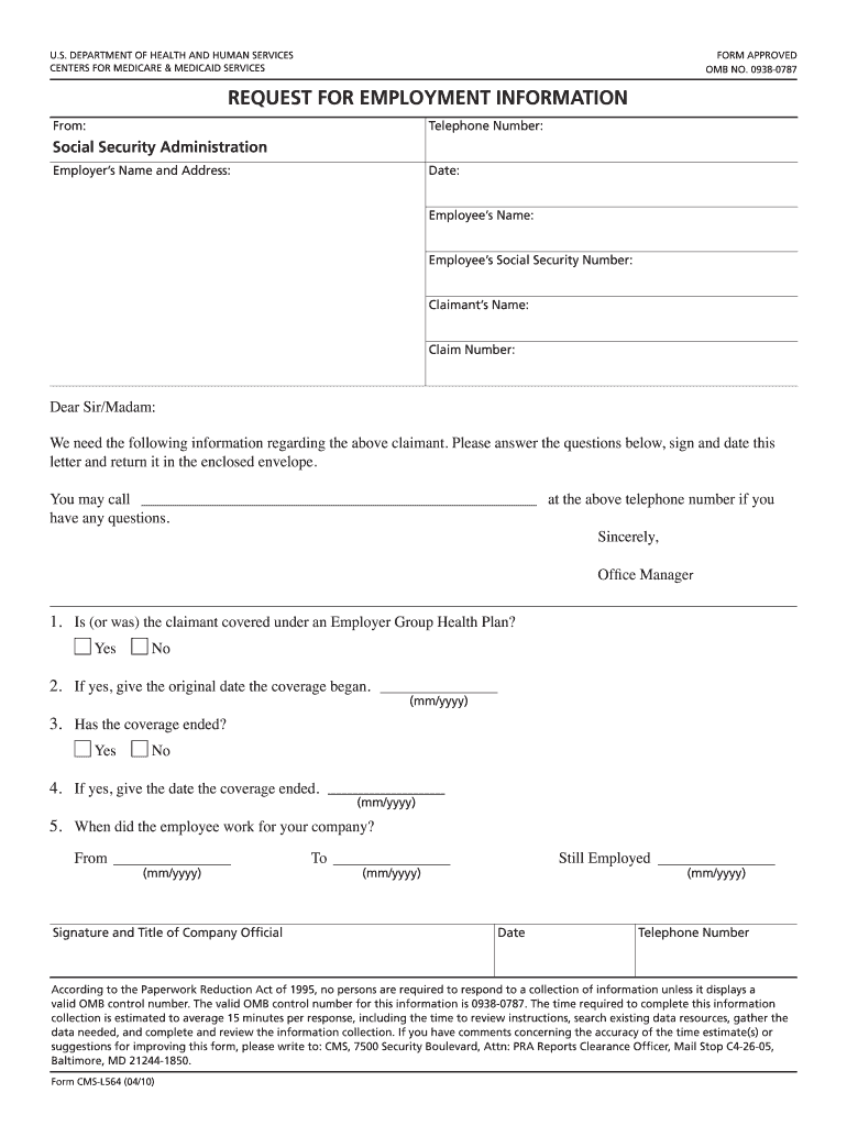 Printable Form L564