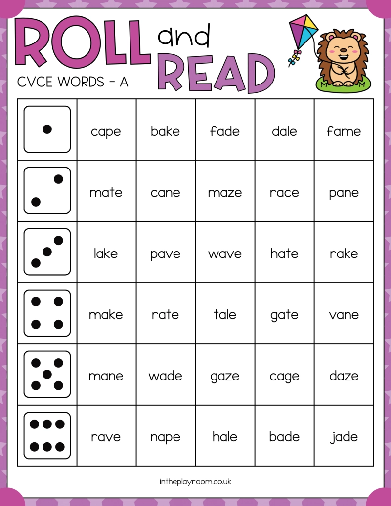 Free Printable Cvce Worksheets
