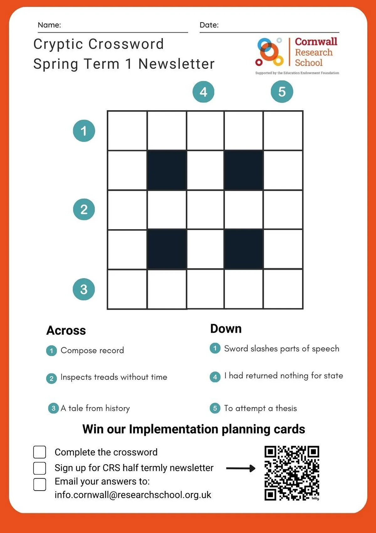 Cryptic Crossword Puzzles Printable