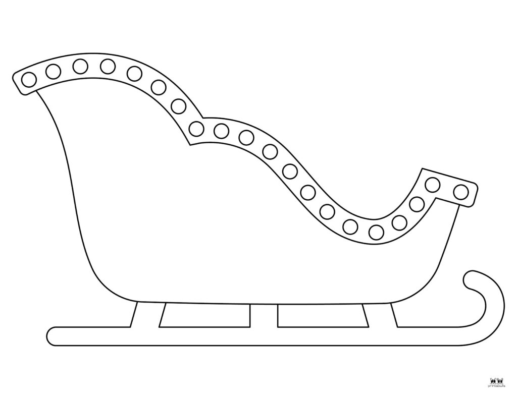 Santa Sleigh Coloring Pages amp Templates Printabulls