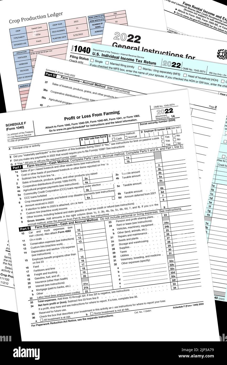 Schedule F Tax Form Hi res Stock Photography And Images Alamy