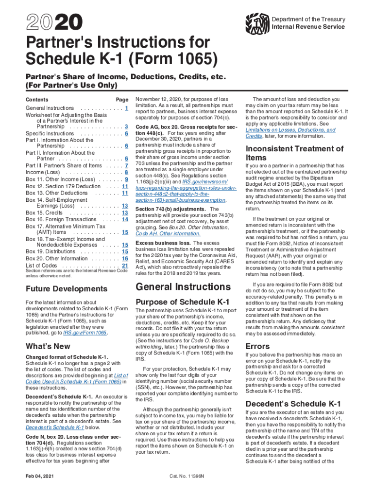 Irs Form K1 2020