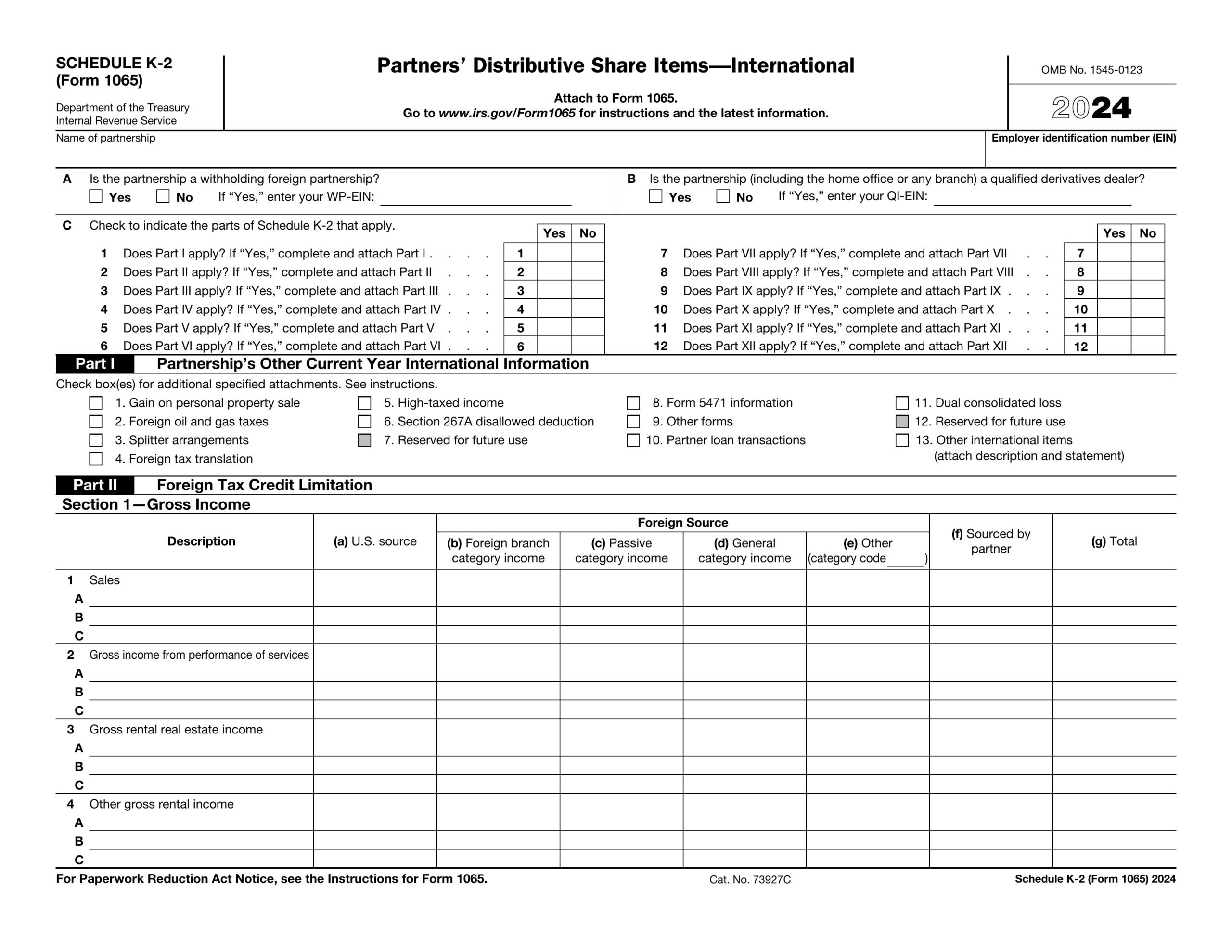 Schedule K 2 Form 1065 2024 2025 Fill PDF Guru