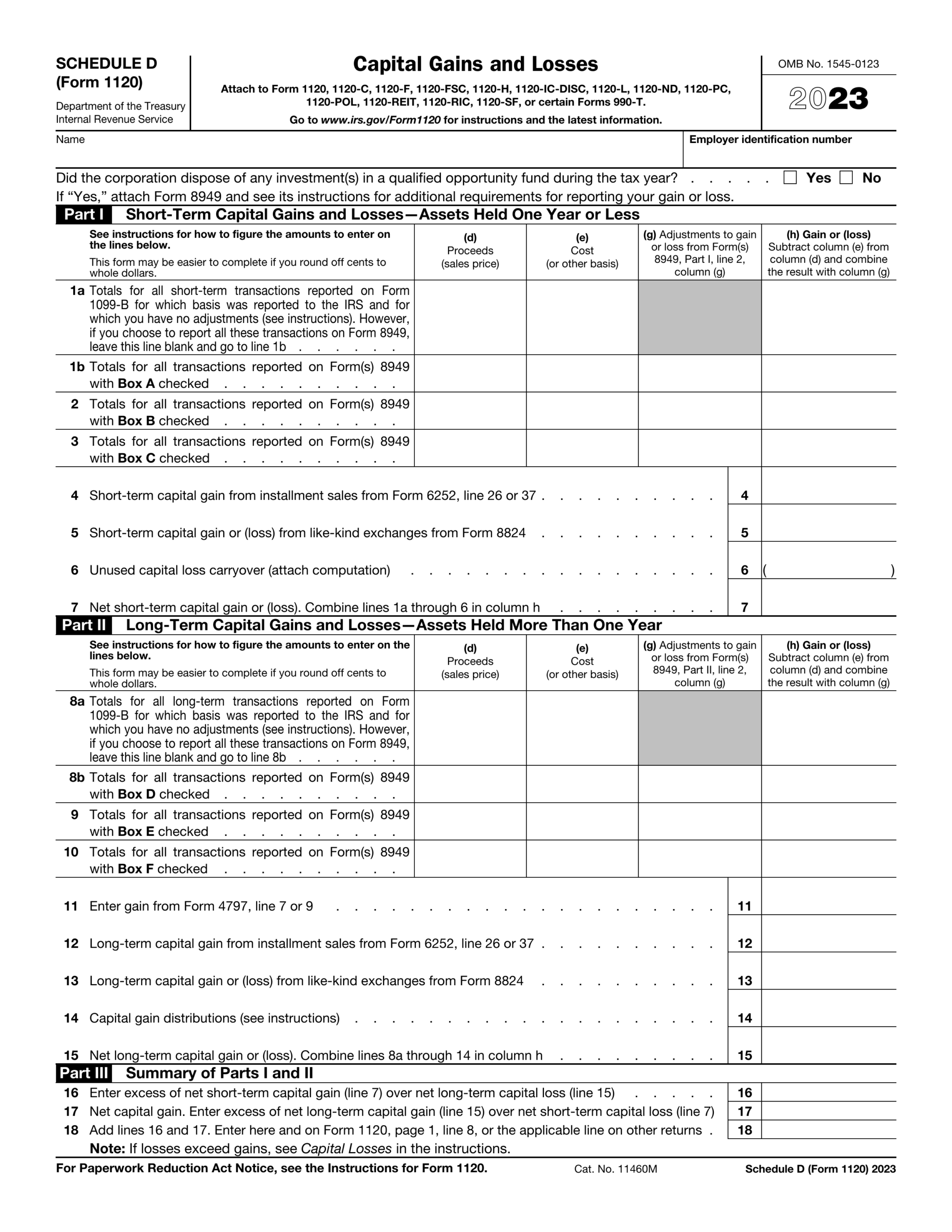 Irs Form 1120 Schedule M-3