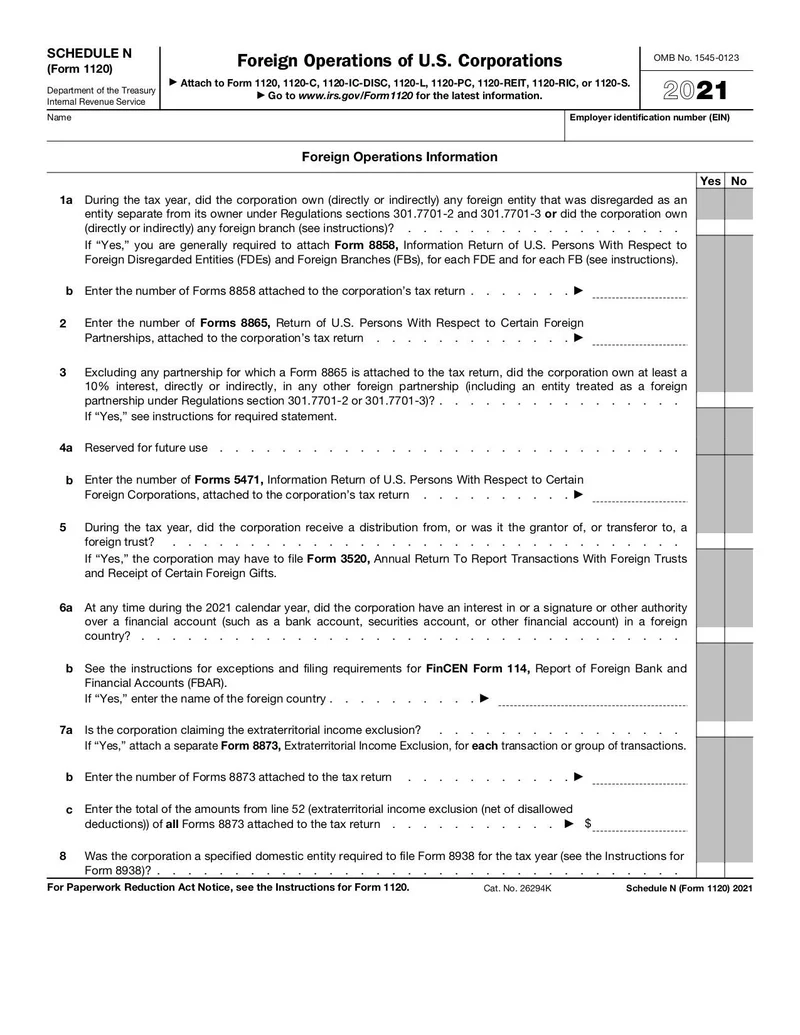 Tax Form 1120 H 2021