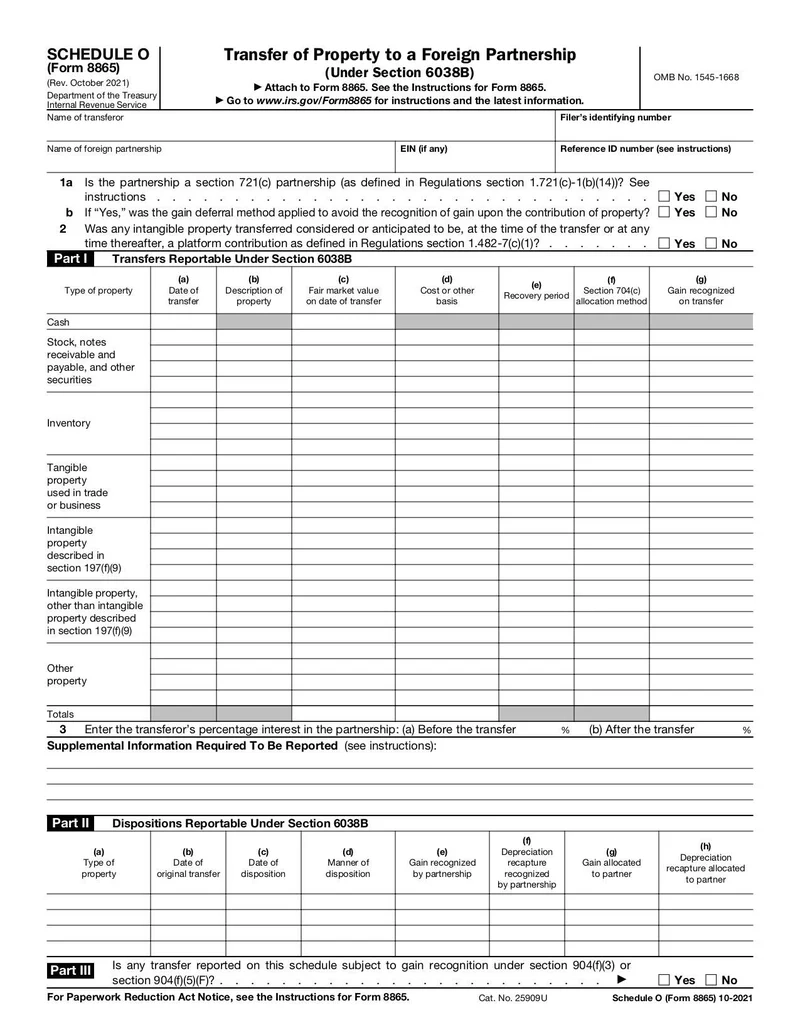 Schedule O Form 8865 Fill And Sign Online With Lumin
