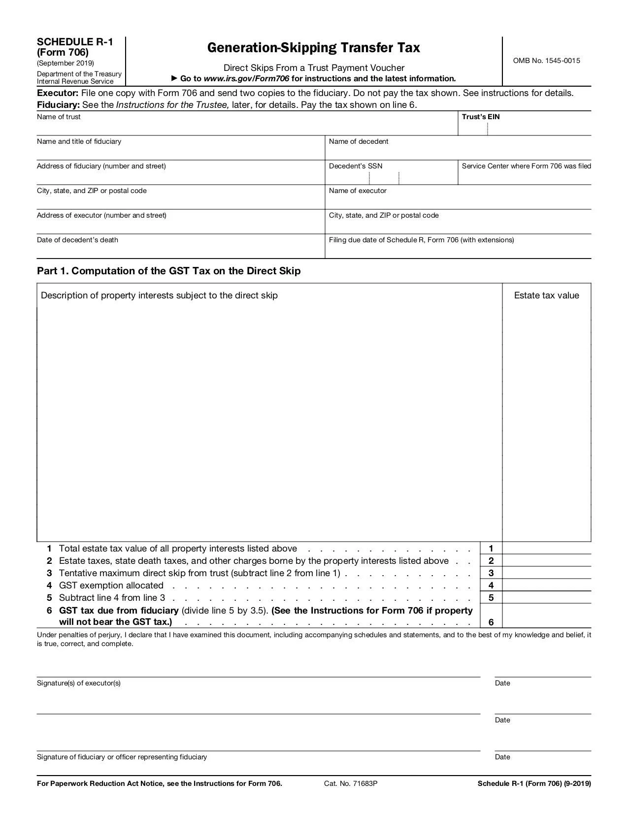 Instructions For Schedule R Of Form 706