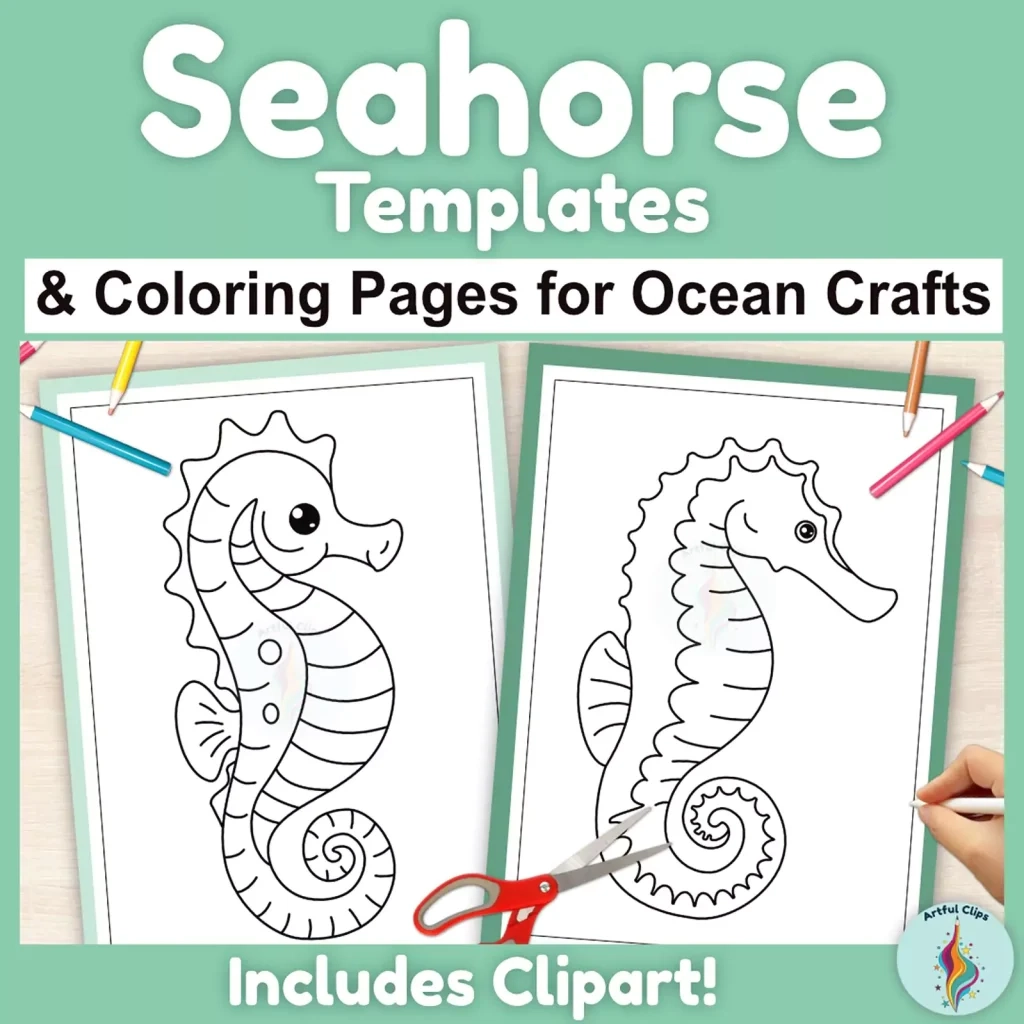 Printable Seahorse Template