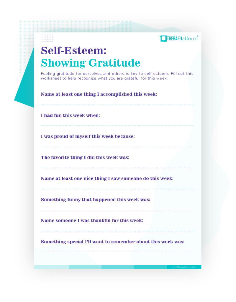Printable Self Confidence Self Esteem Worksheets For Adults
