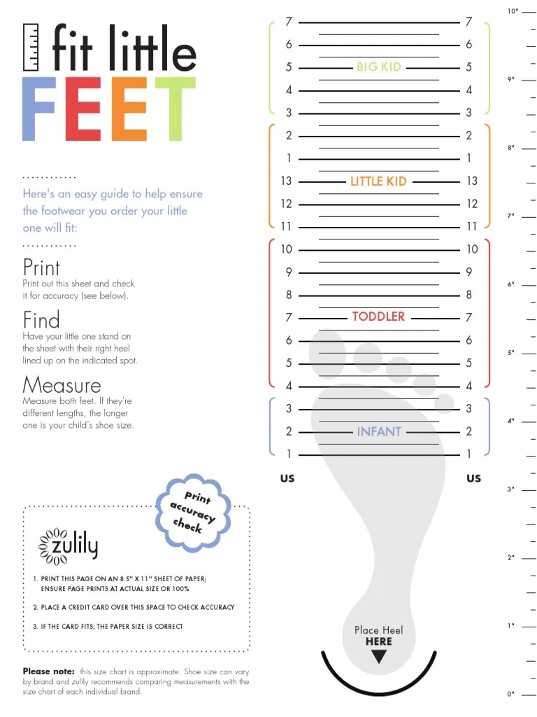Shoe Size Chart 1 PDF