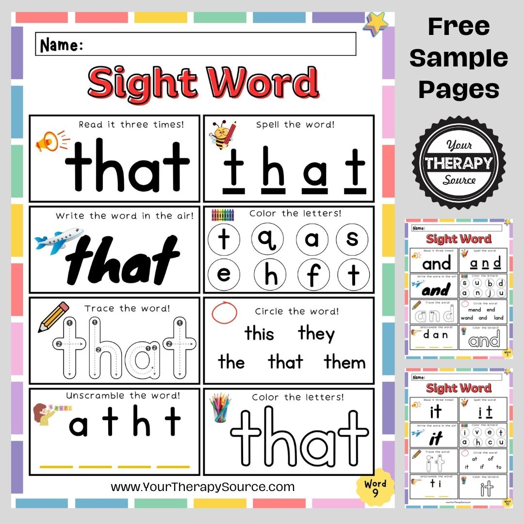 Sight Words Free Printable